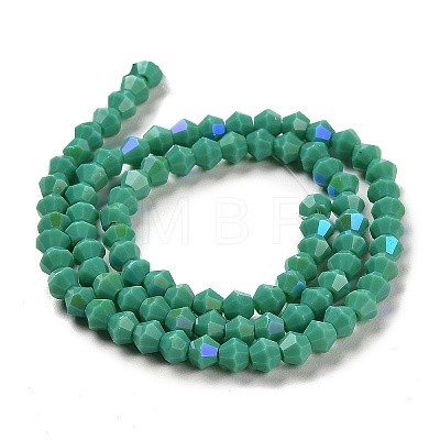 Opaque Solid Color Imitation Jade Glass Beads Strands EGLA-A039-P4mm-L07-1