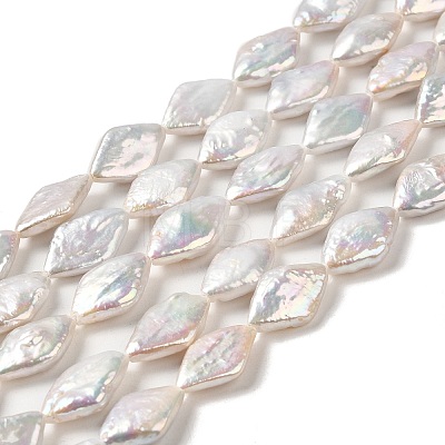Natural Baroque Pearl Keshi Pearl Beads Strands PEAR-E016-009-1