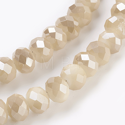 Electroplate Glass Beads Strands X-GLAA-K027-FR-B03-1