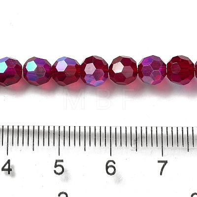 Electroplate Transparent Glass Beads Strands EGLA-A035-T6mm-L02-1