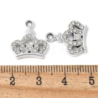 Alloy Crystal Rhinestone Pendants PALLOY-E775-12P-1