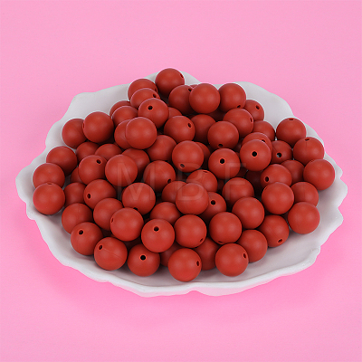 Round Silicone Focal Beads SI-JX0046A-81-1