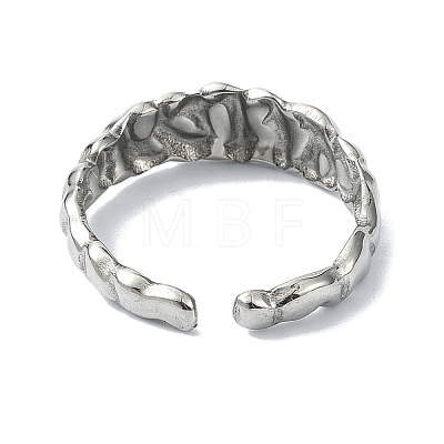 304 Stainless Steel Cuff Rings for Women RJEW-M019-34P-1