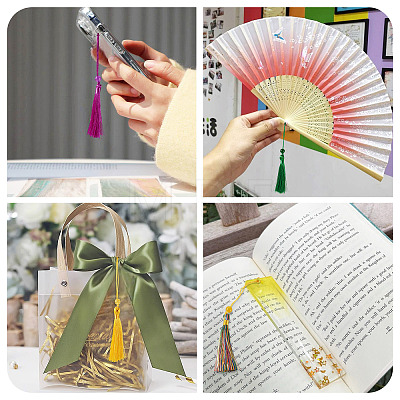 24Pcs 3 Colors Polyester Tassel Decorations OCOR-TADJ0007-01A-1