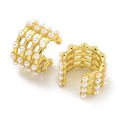 Brass Cuff Earrings EJEW-C104-069G-1