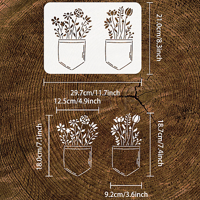 Plastic Drawing Painting Stencils Templates DIY-WH0396-450-1