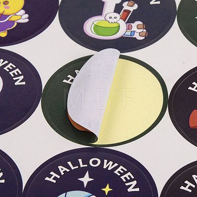 Halloween Theme Plastic Stickers STIC-C009-01G-1