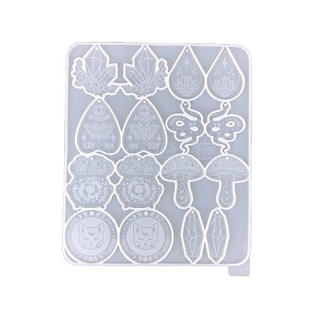 Snake/Mushroom/Crystal DIY Silicone Pendants Molds PW-WG89253-01-1