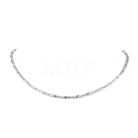 Non-Tarnish 304 Stainless Steel Bar Link Chain Necklaces NJEW-JN04927-02-1
