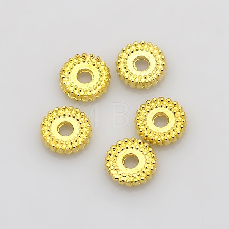 Disc Plating Zinc Alloy Spacer Beads LS-PALLOY-N0101-07G-1