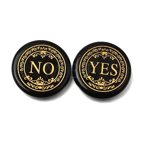 Engraved Natural Obsidian Decision Stones GG-CBA6D08-C01-1