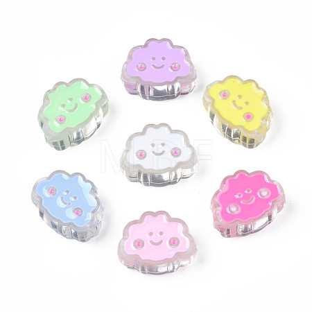 Transparent Acrylic Beads X-ACRC-S039-01-1