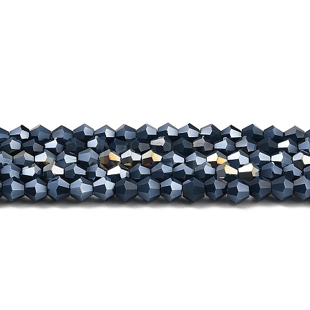 Opaque Solid Color Electroplate Glass Beads Strands LS-GLAA-F029-P4mm-A09-1