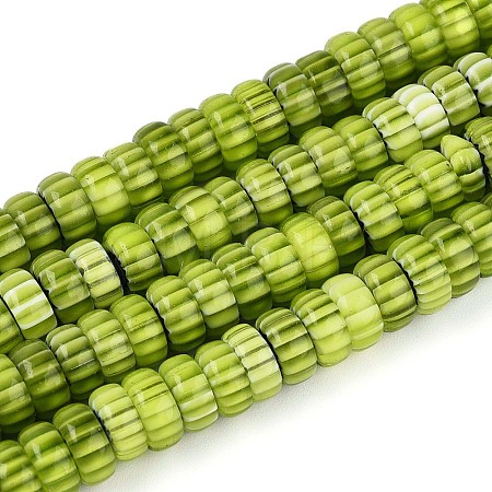 Handmade Millefiori Glass Beads Strands X-LAMP-T021-27B-07-1