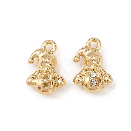 Christmas Alloy with Crystal Rhinestone Charms FIND-G102-02G-01-1