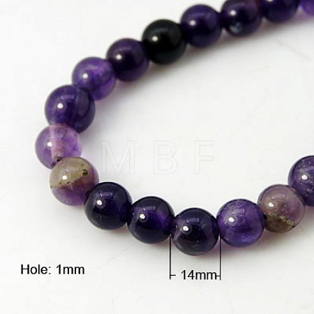 Natural Amethyst Beads Strands X-G-G099-14mm-1-1