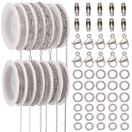 32M 12 Styles 304 Stainless Steel Cable Chains CHS-SP0001-05-1
