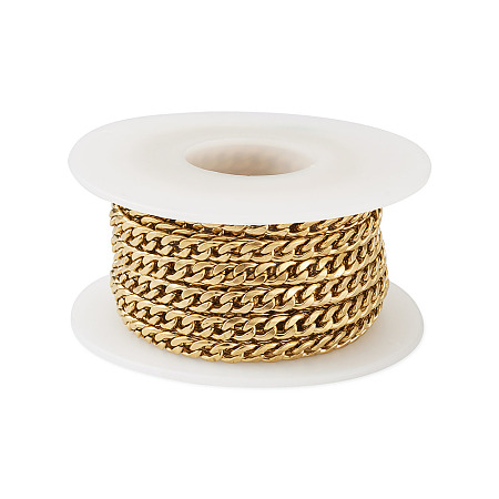 Ion Plating(IP) 304 Stainless Steel Curb Chains CHS-TAC0001-03G-1