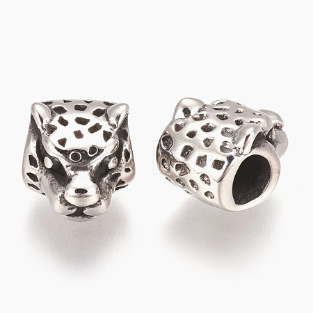 304 Stainless Steel European Beads STAS-E432-02AS-1