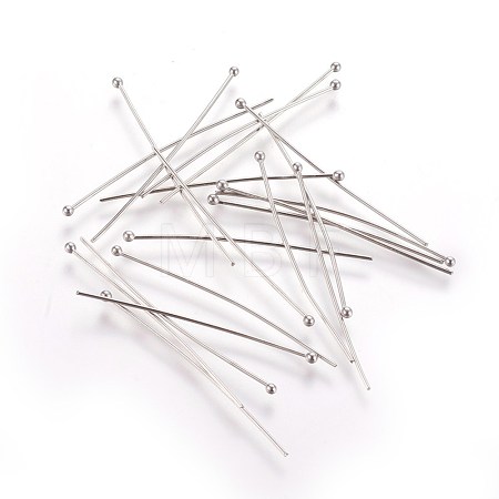 Tarnish Resistant 304 Stainless Steel Ball Head pins STAS-R051-40mm-1