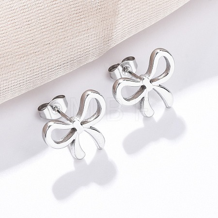 304 Stainless Steel Stud Earrings for Women EJEW-K306-17P-1