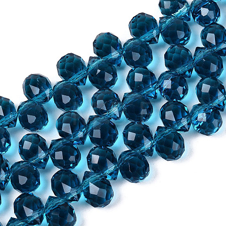 Transparent Glass Beads Strands GLAA-Q116-01A-B16-1