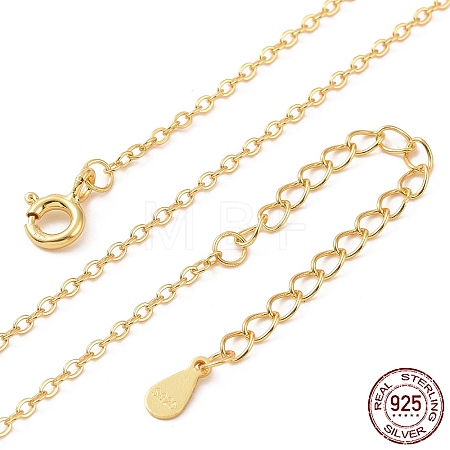 Rhodium Plated 925 Sterling Silver Chain Necklace NJEW-A011-02G-01-1