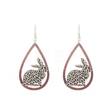 Wood Dangle Earrings FS-WG957CE-06-1