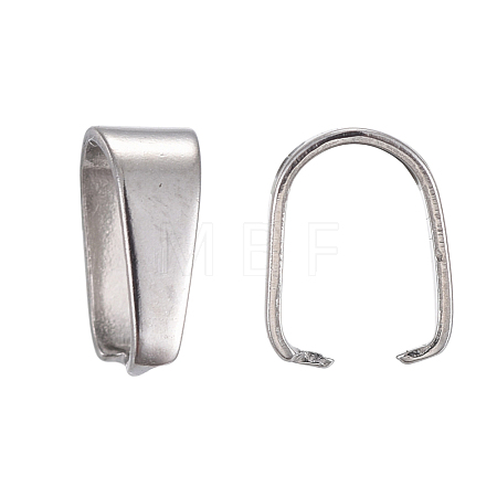 Tarnish Resistant 201 Stainless Steel Snap on Bails for Pendant Making X-STAS-K146-067-3x7mm-1