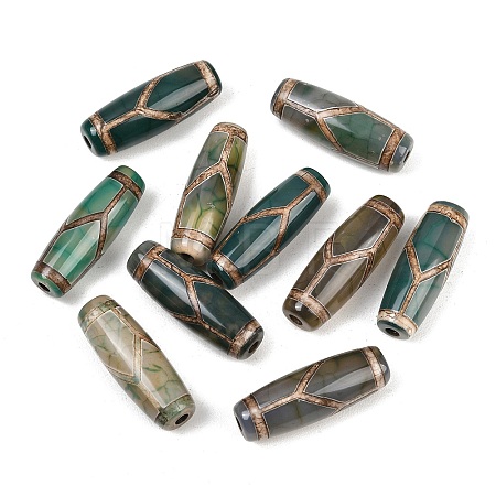 Tibetan Style dZi Beads TDZI-E004-59-1