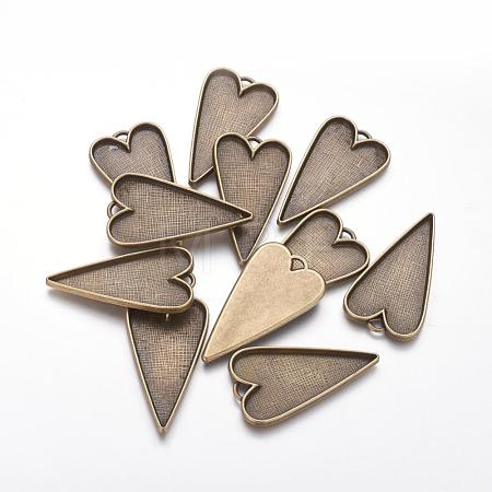 Tibetan Style Alloy Big Pendant Cabochon Settings MLF11251Y-NF-1