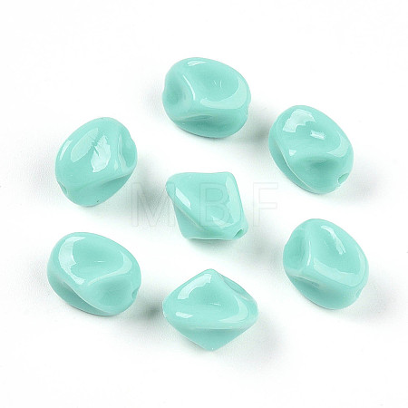 Opaque Acrylic Beads X-SACR-T017-34B-1