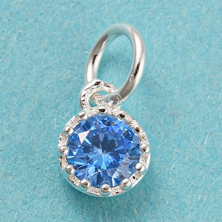 925 Sterling Silver Birthstone Charms STER-G035-01D-03-1