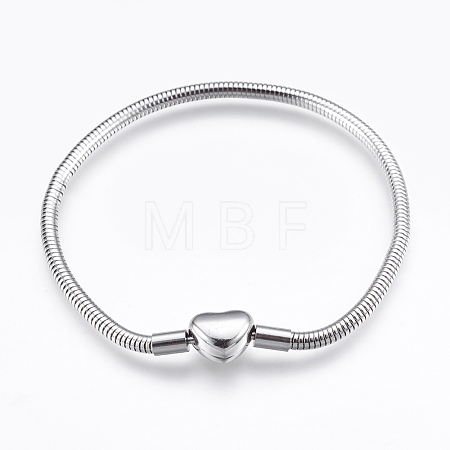Tarnish Resistant 304 Stainless Steel European Style Chains Bracelet Making STAS-E428-10A-P-1