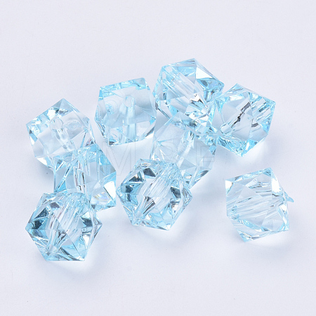Transparent Acrylic Beads X-TACR-Q259-8mm-V38-1
