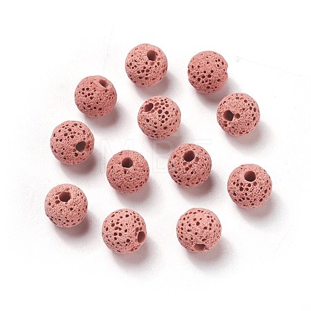 Unwaxed Natural Lava Rock Beads X-G-F325-8mm-A10-1