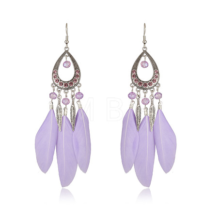 Alloy Rhinestone Teardrop Dangle Earrings FS-WGBDF6F-02-1