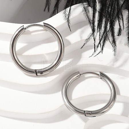 202 Stainless Steel Huggie Hoop Earrings EJEW-F111A-20mm-P01-1