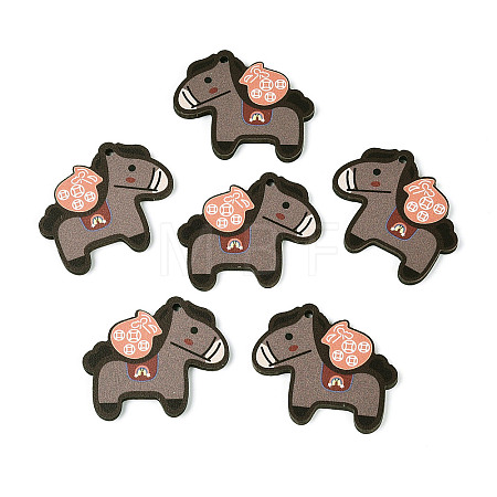 Printed Wooden Pendants WOOD-T033-01A-1