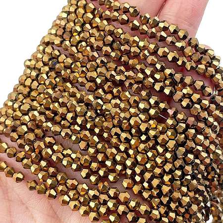 Transparent Electroplate Glass Beads Strands X-EGLA-A039-T3mm-UA11-1