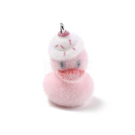 Flocky Resin Pendants FIND-A061-01D-1