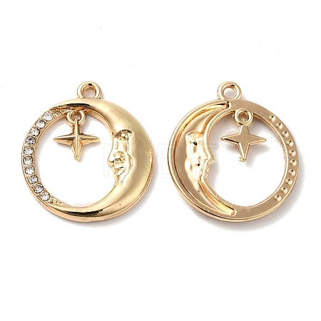 Alloy Rhinestone Pendants PALLOY-E027-VF732-1