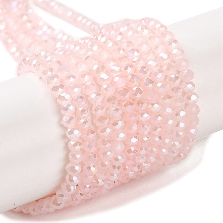 Baking Electroplate Glass Beads Strands DGLA-A039-J4mm-B14-1