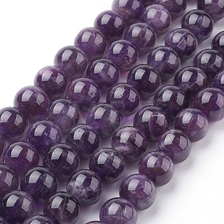 Natural Amethyst Beads Strands X-G-G099-12mm-1-1