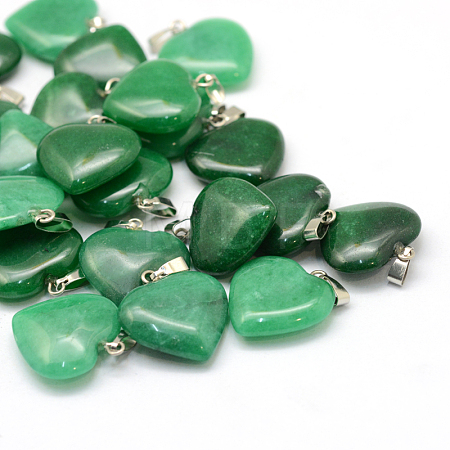 Heart Natural Malaysia Jade Pendants X-G-Q438-19-1