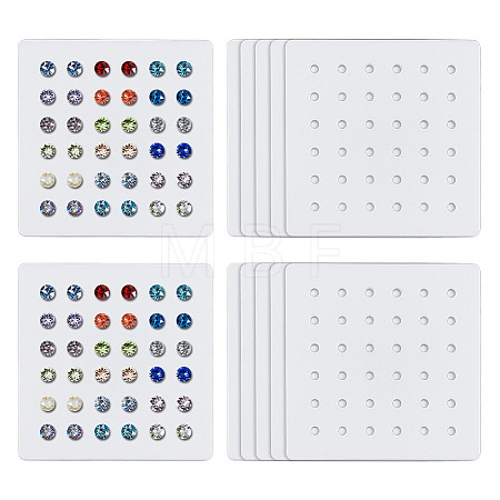 Acrylic Stud Earring Organizer Display Cards CDIS-WH0020-40A-01-1