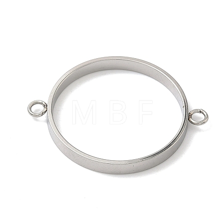 304 Stainless Steel Open Back Bezel Connector Charms STAS-B126-05F-P-1