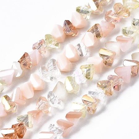 Electroplate Glass Beads Strands EGLA-N002-06I-1