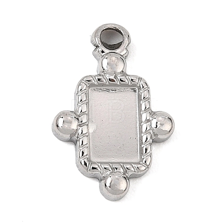 304 Stainless Steel Pendant Cabochons Settings SA-CBA0563-29P-1