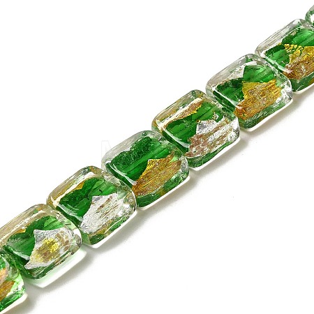 Handmade Gold Foil and Silver Foil Lampwork Beads FOIL-C001-01A-03-1